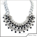 Occident style aristocratic temperament beautiful crystal fashion statement necklace